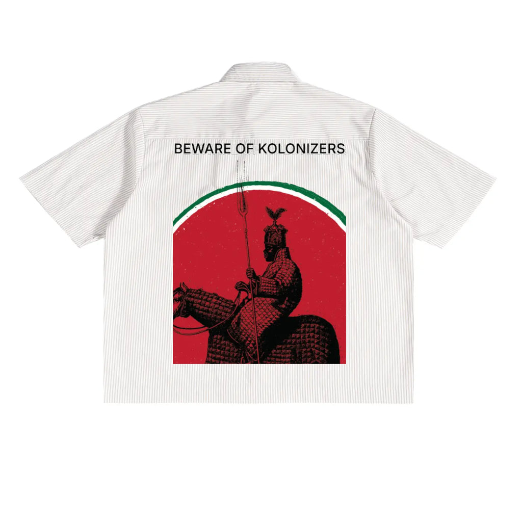 Oversized Vertical Stripe Boxy Shirt ODMPOD