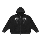 Two Face Waffle Zip Hoodie