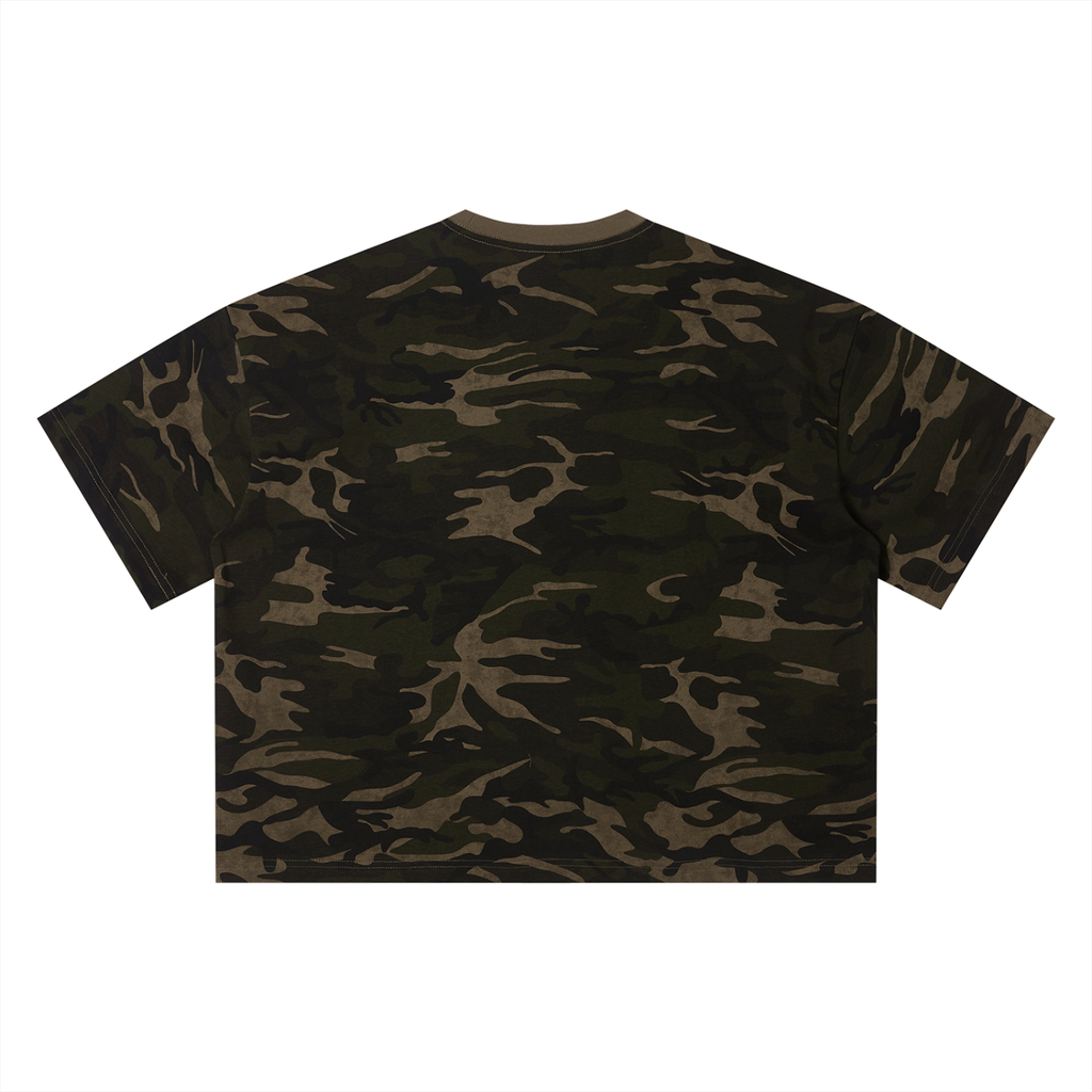Local Champion Camo Boxy T-Shirt — Banana Bandits UK — Back