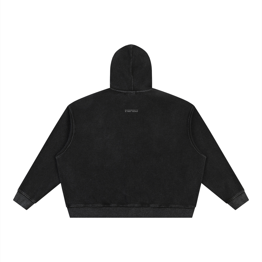 Two Face Waffle Zip Hoodie