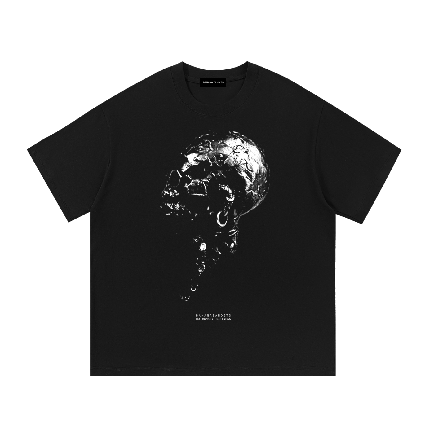 Noir Head Graphic Cotton T-Shirt — Banana Bandits UK