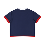 Boxy Colour-Block T-Shirt — Side View — Banana Bandits