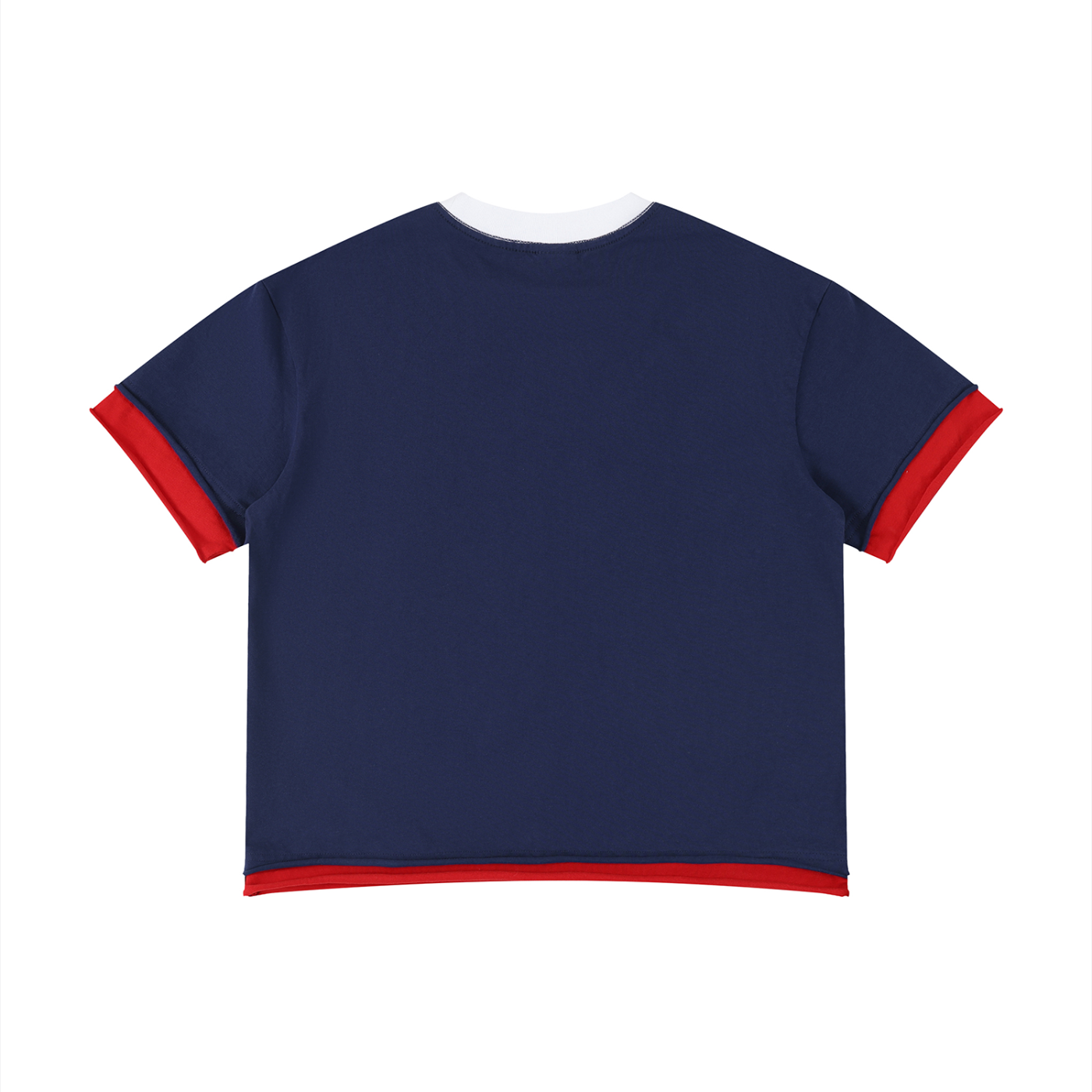 Boxy Colour-Block T-Shirt — Side View — Banana Bandits