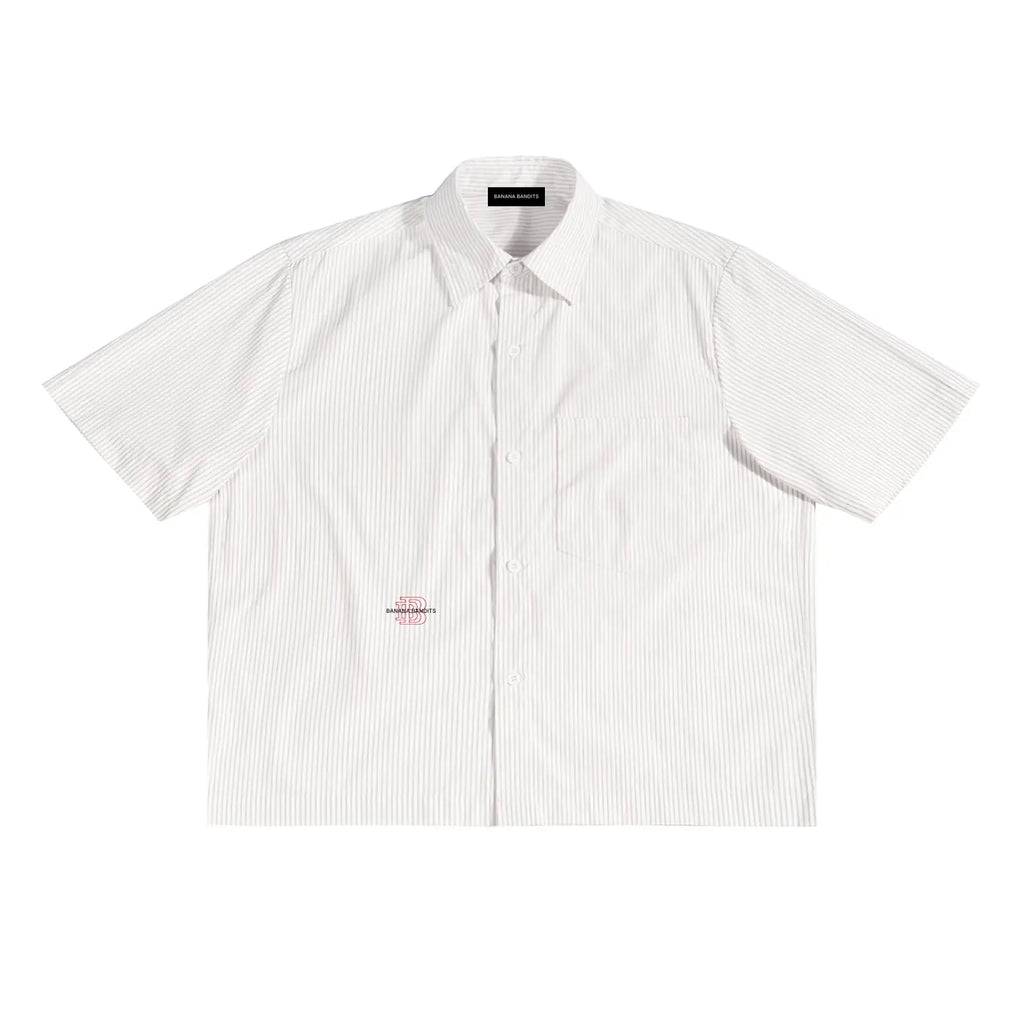 Oversized Vertical Stripe Boxy Shirt ODMPOD