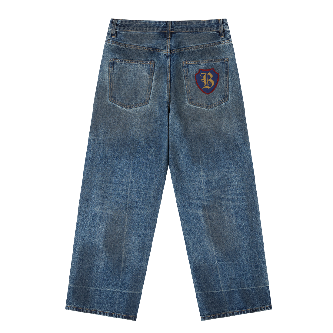 Baggy Vintage Wash Denim Jeans — Banana Bandits UK — Back
