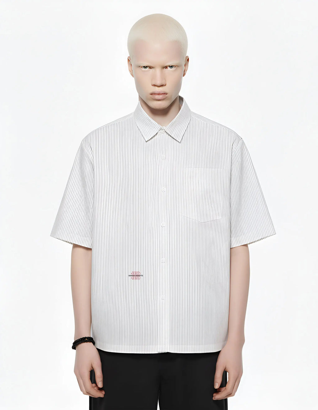 Oversized Vertical Stripe Boxy Shirt ODMPOD