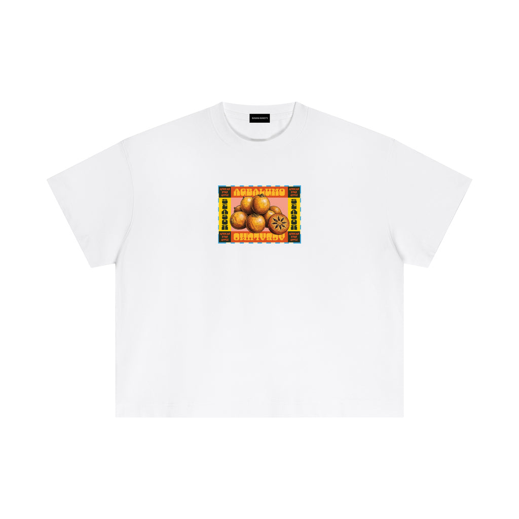Agbalumo Season T-Shirt — Detail — Banana Bandits
