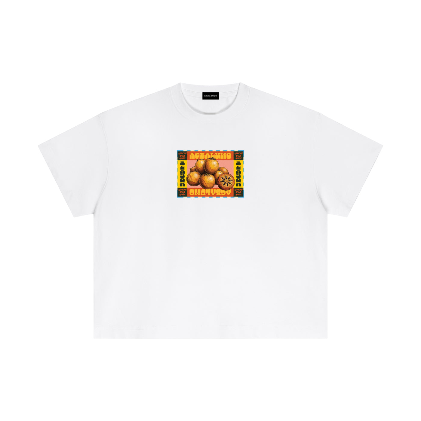 Agbalumo Season T-Shirt — Detail — Banana Bandits