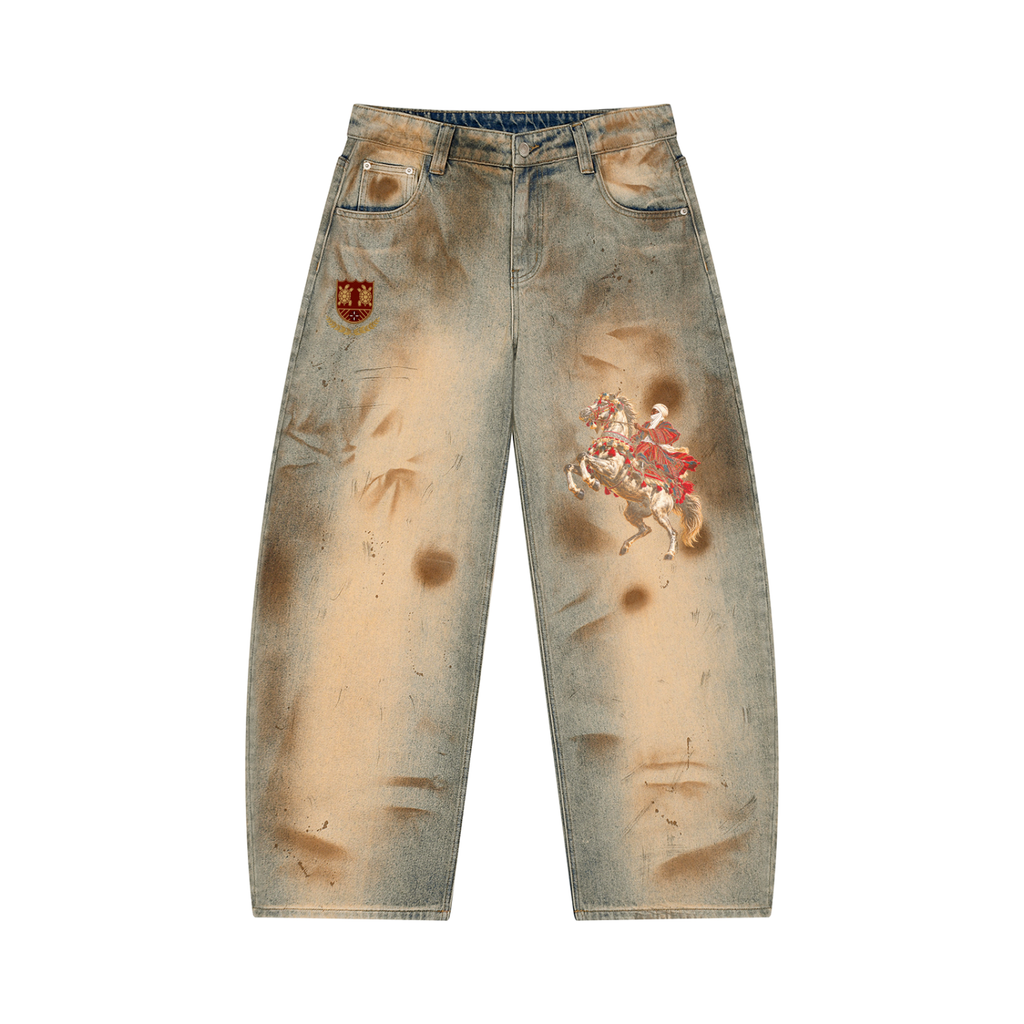 Horseman Barrel-Leg Jeans