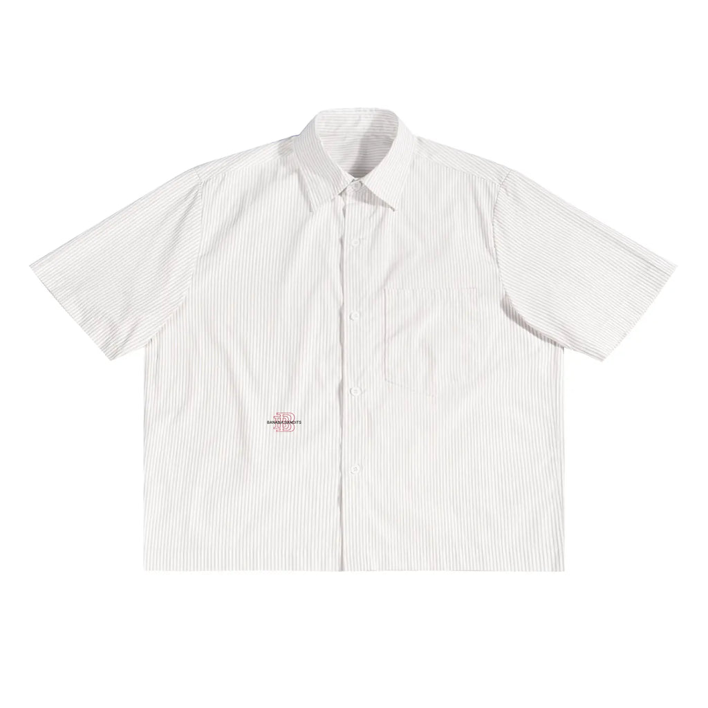 Oversized Vertical Stripe Boxy Shirt ODMPOD