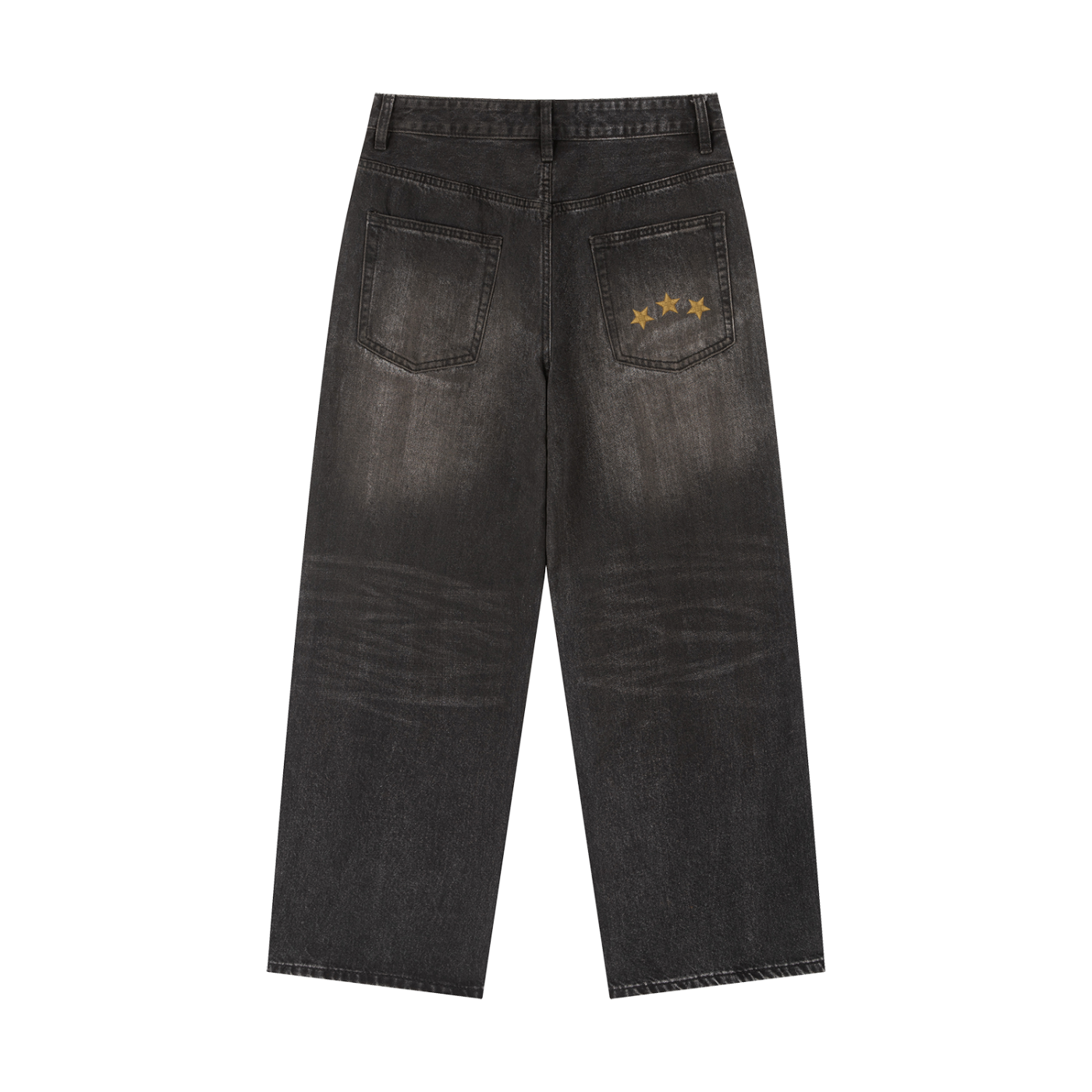 Vintage Wash Heavyweight Denim Jeans — Banana Bandits UK — Back
