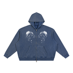 Two Face Waffle Zip Hoodie