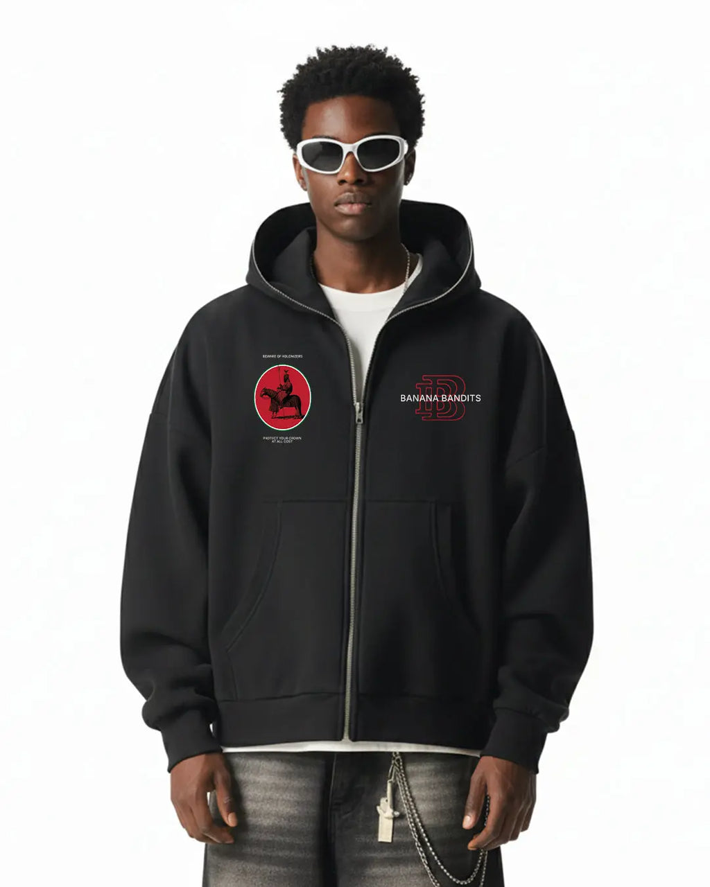 Protect your crown  Full-Zip Boxy Hoodie ODMPOD