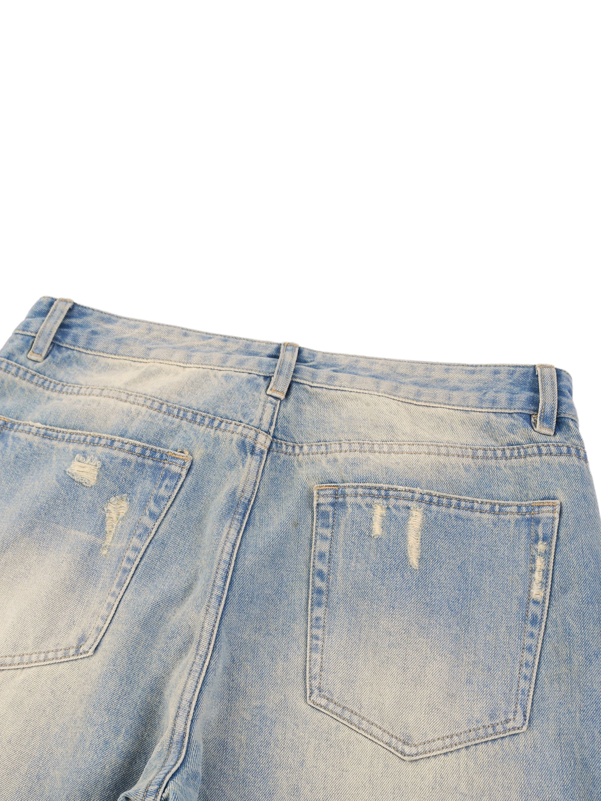 Sun Fade Raw Denim Jeans — Banana Bandits UK — Detail